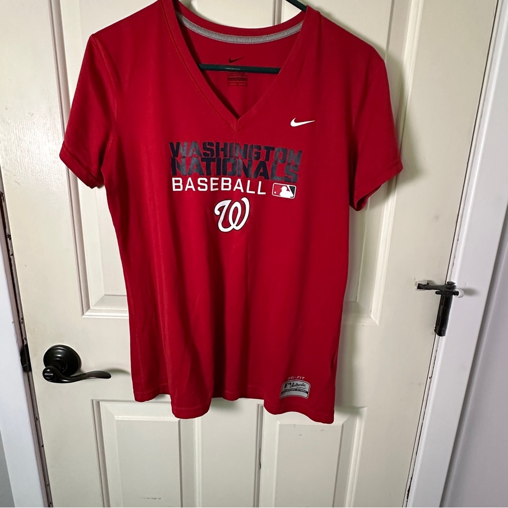 Washington Nationals red Nike Dri-Fit women’s Shirt